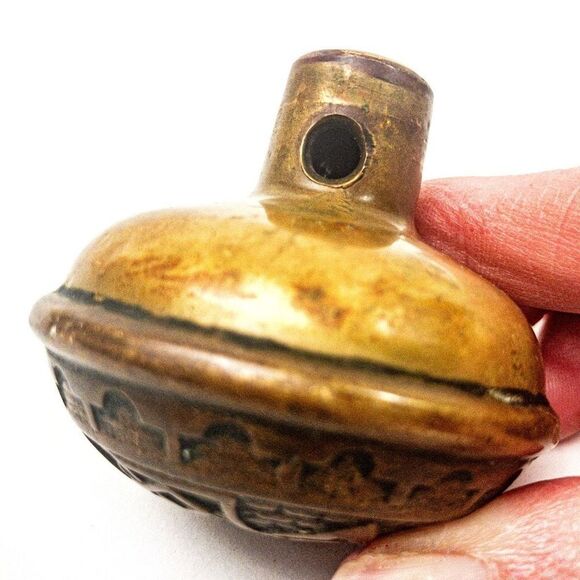 Antique Solid Brass Victorian/Eastlake Single Door Knob Art Nouveau - Picture 5 of 10